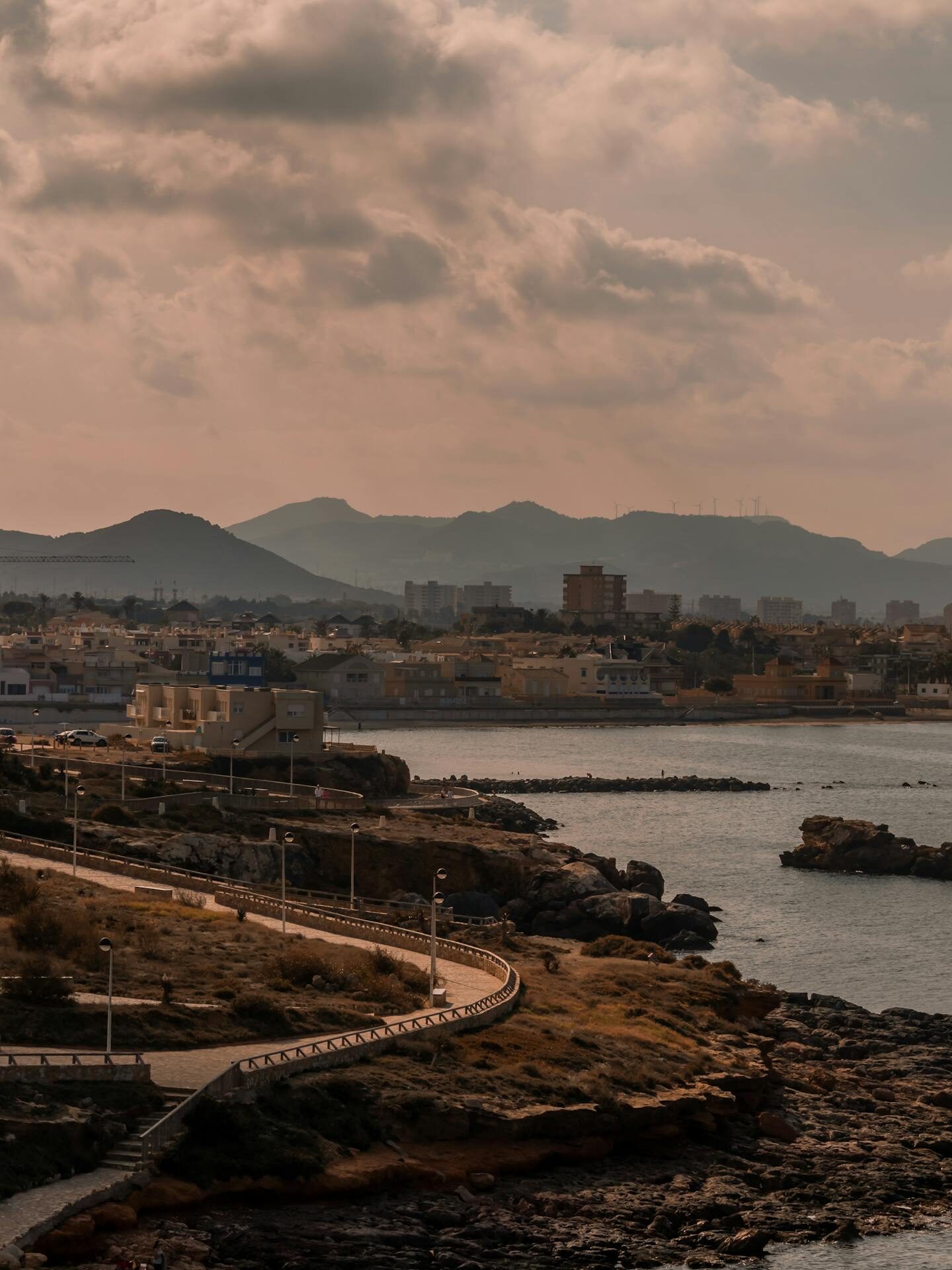 Aerial View of Cape Palos and La Manga in Spain